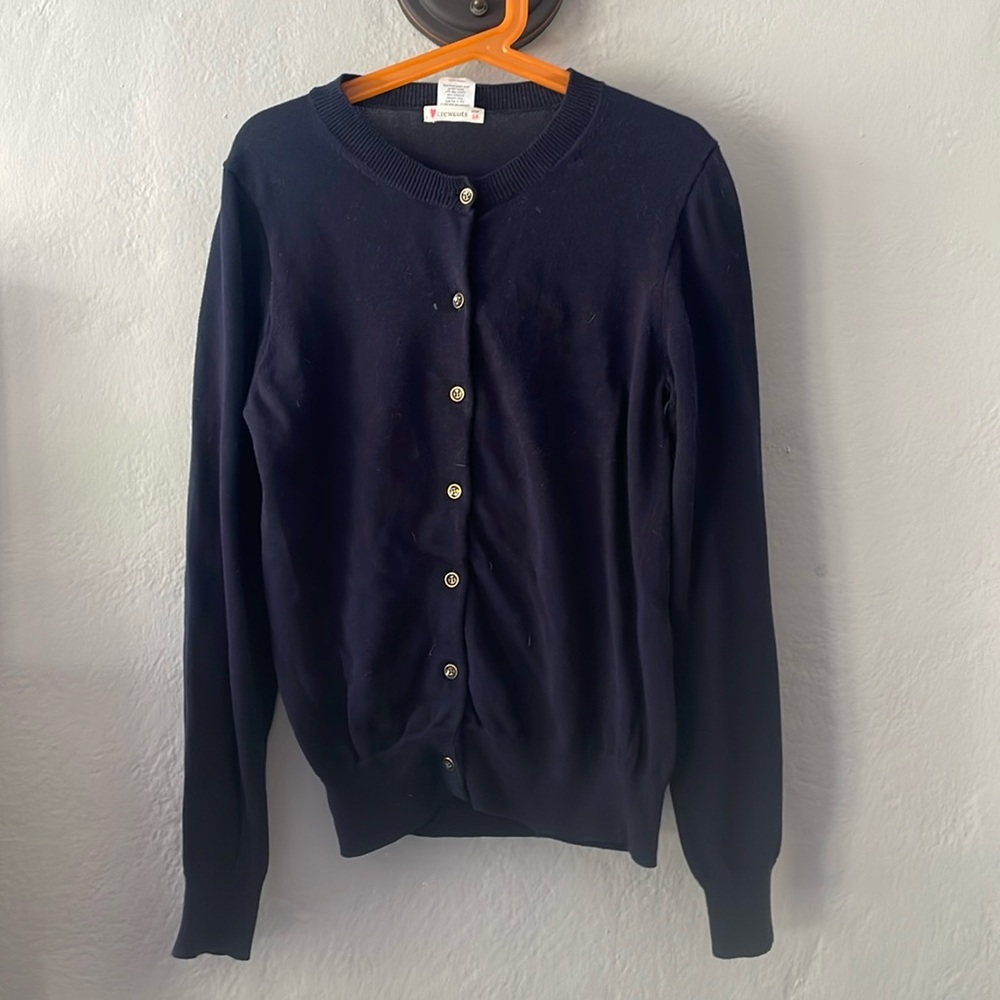 Crewcuts Navy Cardigan with Gold Buttons